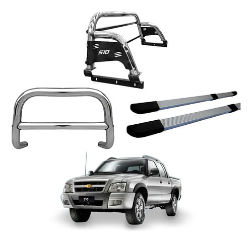 Kit Quebra Mato Santo An Estr Quadrado S10 94/2011 Cromo C/d