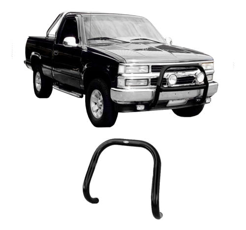 Para-choque De Impulsão Mata Boi Silverado Preto Sem Barra