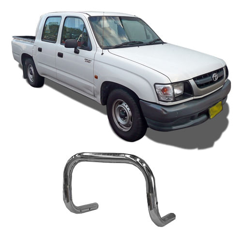 Para-choque De Impulsão Hilux 98 A 2004 Cromado Sem Barra