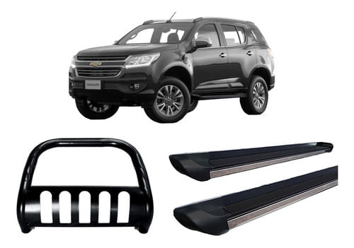 Kit Quebra Mato C/protet Estribo P. Fosco Trailblazer Pret