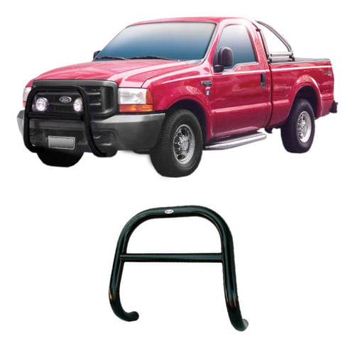 Para-choque De Impulsão Mata Boi F-250 Preto Com Barra