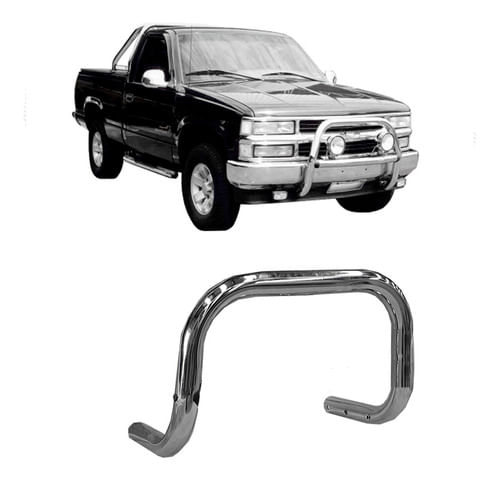 Para-choque De Impulsão Mata Boi Silverado Cromado Sem Barra