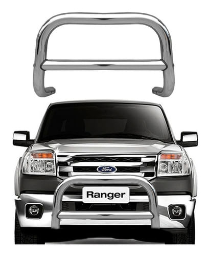 Para-choque De Impulsão Ranger 09 A 2012 Cromado Com Barra