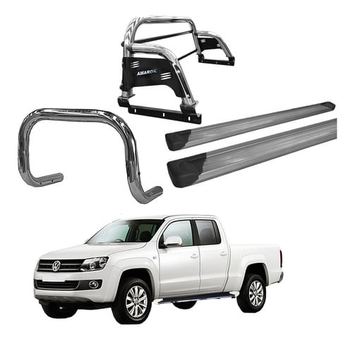 Kit Quebra Mato Estribo Per Alumínio Santo Ant H3 Amarok C/d