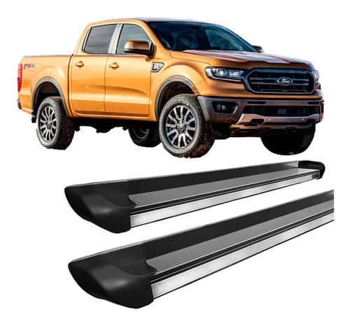 Estribo Ranger 2013 A 2020 Personalizado Preto Fosco C/d