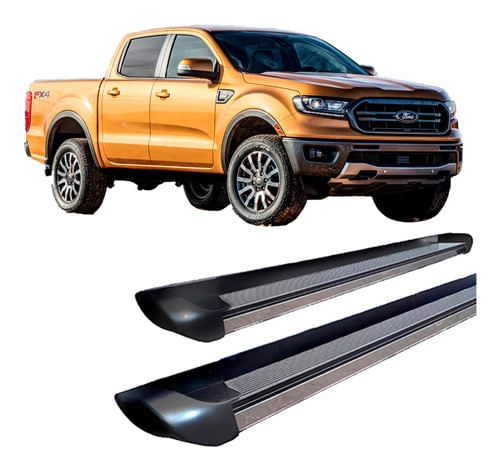 Estribo Ranger 2013 A 2020 Personalizado Preto Brilhante C/d