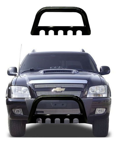Para-choque De Impulsão S10 94 A 2011 Preto Com Chapa