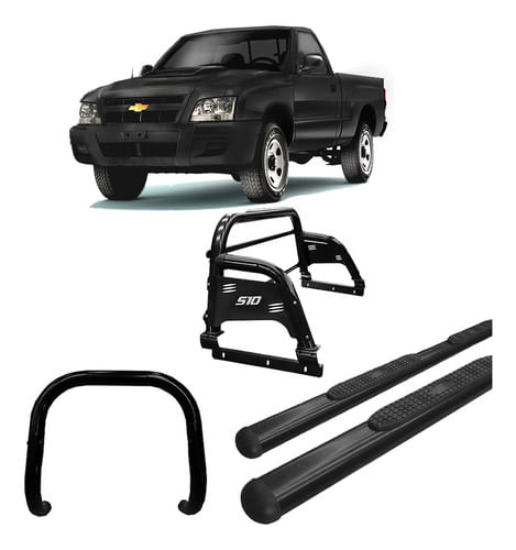 Kit Quebra Mato Sant Ant H2 Estri Oval S10 94/2011 Preto Cs
