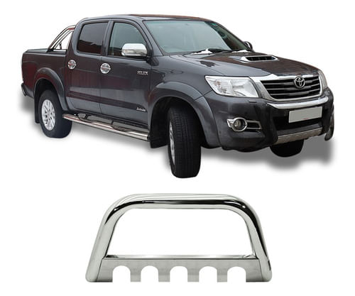 Quebra Mato Hilux 05 A 2015 Cromado Com Chapa