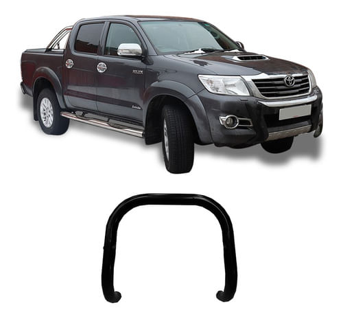 Para-choque De Impulsão Hilux 05 A 2015 Preto Sem Barra
