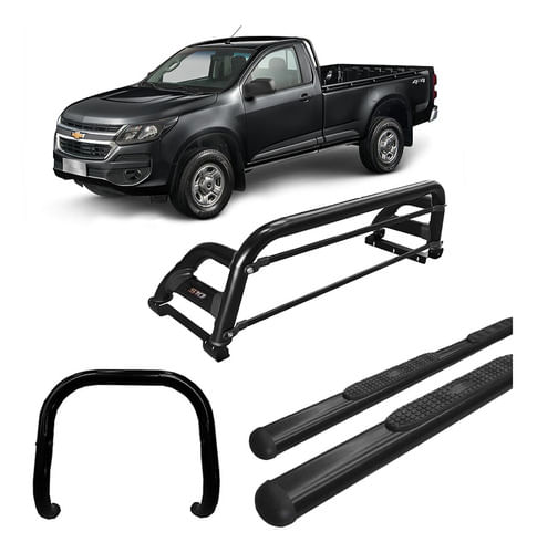 Kit Quebra Mato Santo Anth2 Estribo Oval S10 12/20 Cs Preto