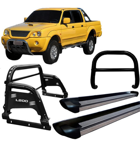 Kit Quebra Mato_estribo_santo Antônio H3 L200 004 Preto