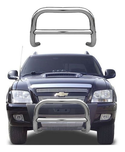 Para-choque De Impulsão S10 94 A 2011 Cromado Com Barra
