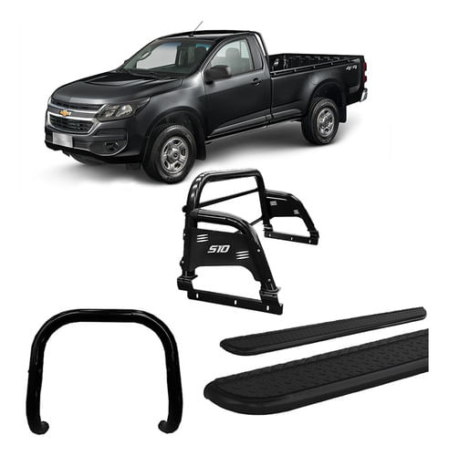 Kit Quebra Mato(santo Anth3/estribo Per S10 12/20 Cs Preto)