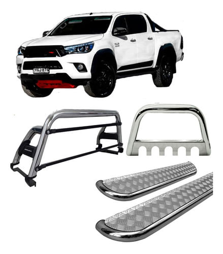 Kit Quebra Mato Estribo Ch Sant Antonio H2 Hilux 16/20 Cromo