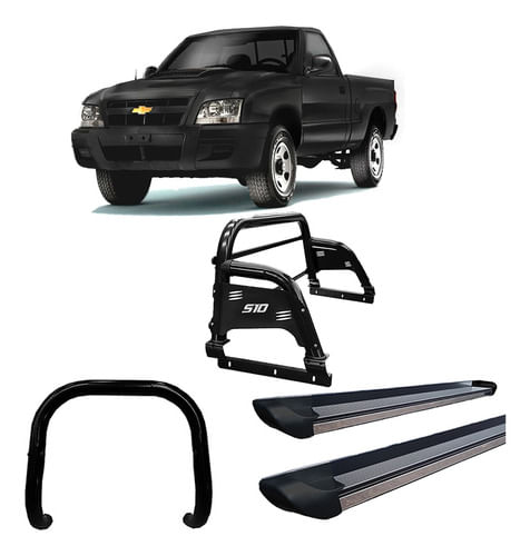 Kit Quebra Mato Santo Ant H3 Estribo P S10 94/2011 Preto Cs