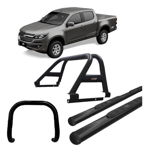 Kit Quebra Mato Estribo Oval Santo Ant S10 12/20 Preto
