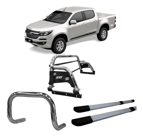 Kit Quebra Mato Sant Ant H3 Estr Quadr S10 12/2020 C/d Prata