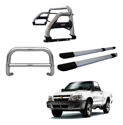 Kit Quebra Mato Santo An H2 Estr Quadr S10 94/2011 C/s Cromo