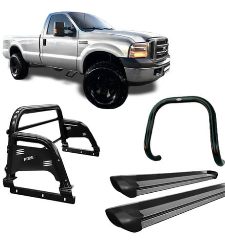 Kit Quebra Mato Estribo Sant Antonio H3 F250 C/simp Preto