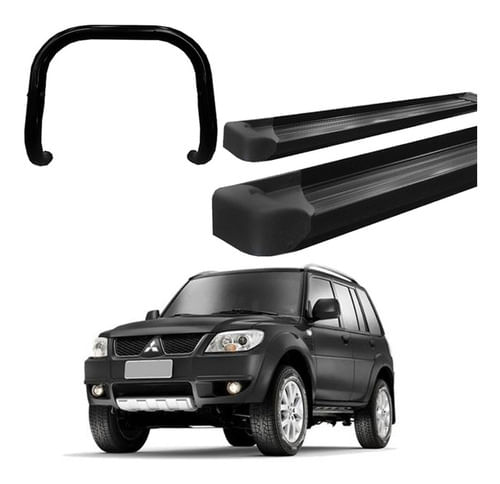 Kit Quebra Mato Estribo Paltaforma Preto Tr4 Todos Os Anos