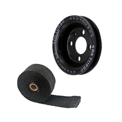 Polia de virabrequim Racing VW AP 8V  100mm + FITA TÉRMICA 2" 5M