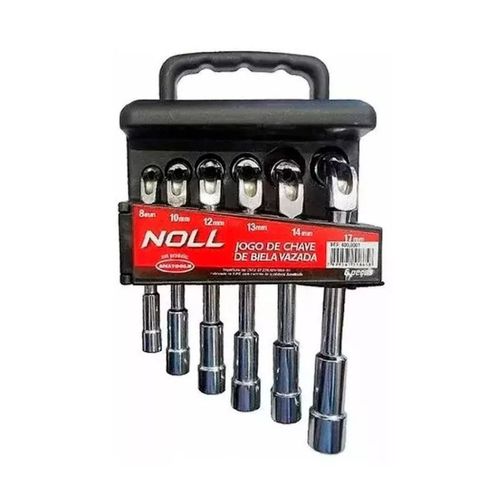 Jogo de Chave de Biela Vazada 8mm a 17mm com 6 peças NOLL