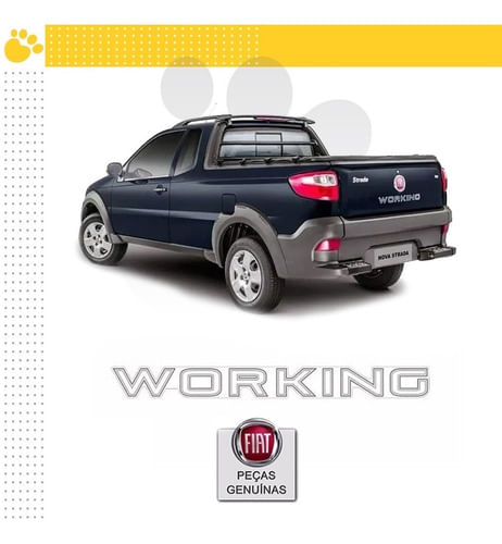 Adesivo Faixa Tampa Traseira Strada 2017 2018 Working