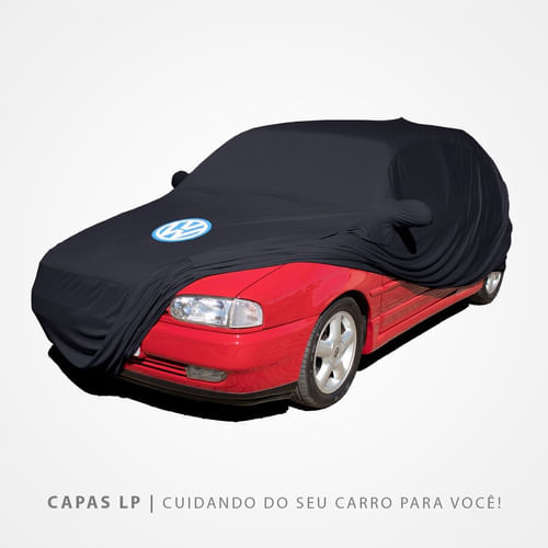 Capa Tecido Gol Bola G2 G3 Preta Helanca Lycra Cobrir Vw Lp