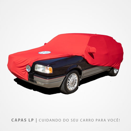 Capa Tecido Gol Quadrado Vermelha Helanca Lycra Cobrir Vw