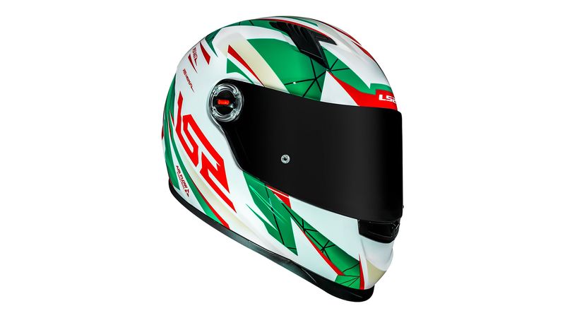 CAPACETE LS2 CLASSIC DRAZE BRANCO/VERDE - Guga Motos