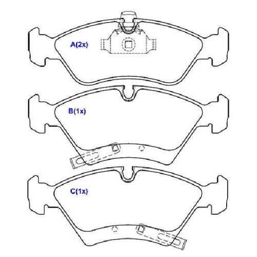 Pastilha Freio Meriva 1.8 8v Aro 14