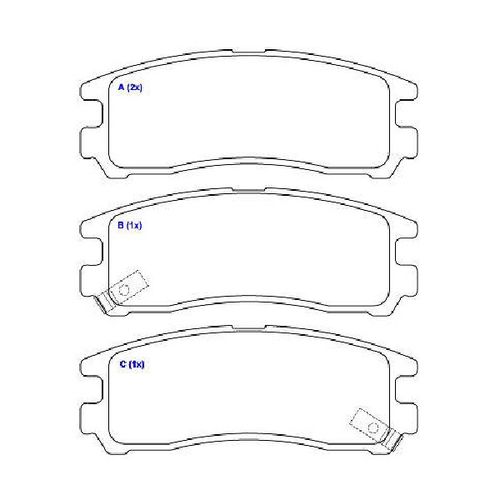 Pastilha Freio Mitsubishi Eclipse 95/98 Galan