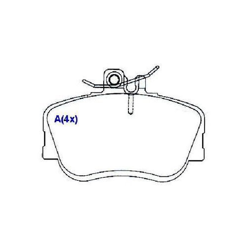 Pastilha Freio Mercedes Benz C180/c200/c220/c