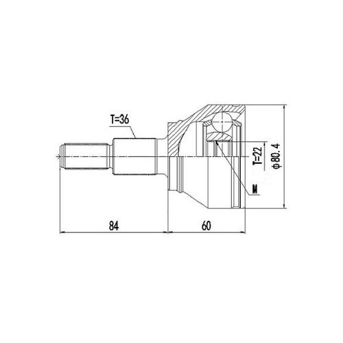 Homocinetica Fixa Volkswagen  (36x22)
