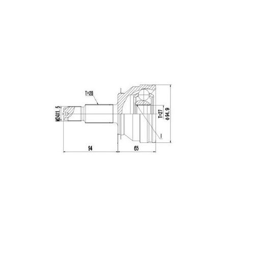 Homocinetica Fixa Renault Master 2.8 02/04