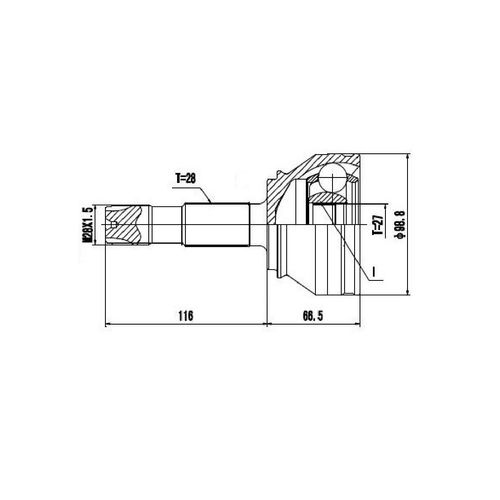 Homocinetica Fixa Fiat Ducato/boxer/jumper S/