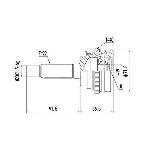 Homocinetica Fixa Chery Qq 1.0/1.1 16v 2011/2019