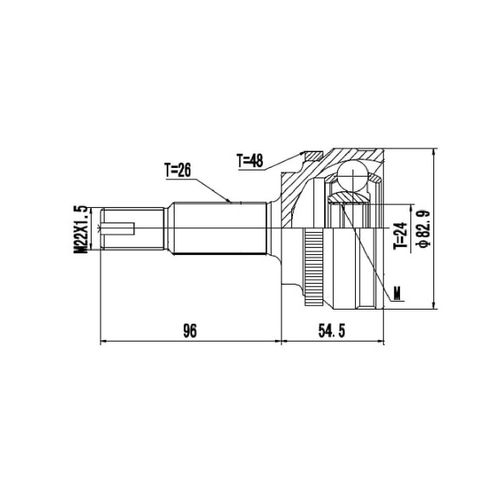 Homocinetica Fixa Toyota Corolla 2.0 09/... (26x24)