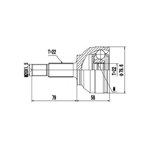 Homocinetica Fixa Gol/voyage G5 1.0 09/... Fo