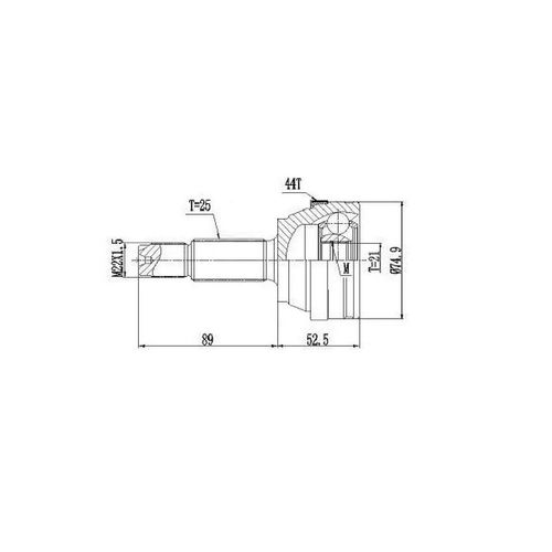 Homocinetica Fixa Ford Ecosport 4x4 2.0 16v 2004/2012