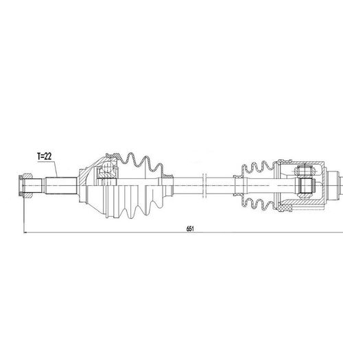 Homocinetica Completa Vw Up/up Cross 1.0 12v 2014/...