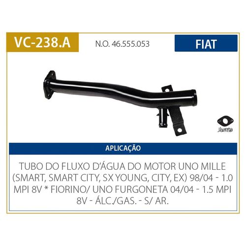 Tubo Refrigeracao Fiat Uno 1.0 Smart 99/02 S/