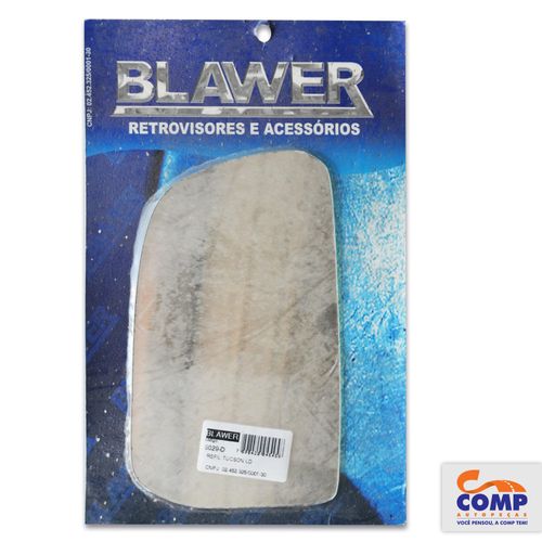 Lente de Espelho Retrovisor Direito Tucson 2004 em diante 5029 - D Blawer Lado Passageiro