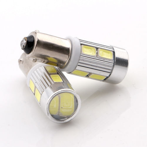 Par Lâmpada Luz Led Carro Base 69 10 Leds Lanterna