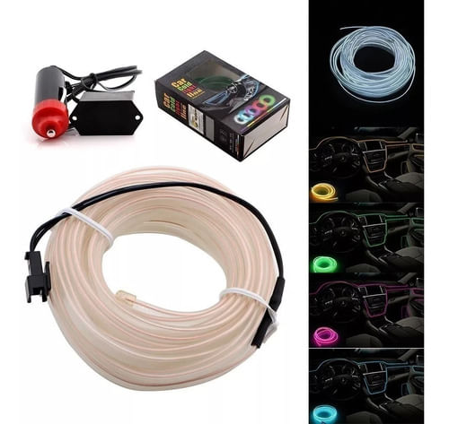 Unidade Friso Neon De Led 12v 5 Metros Decoração Carro