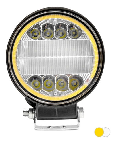 Farol Auxiliar 72w Redondo Olho De Anjo Strobo E Seta 40mm