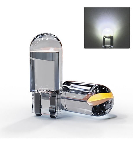 Par Super Lâmpada T10 Led Cob Acrílico Lanterna Farolete