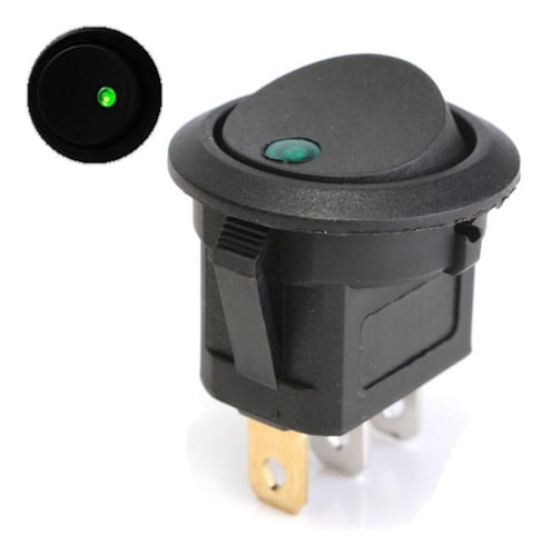 Botão Auxiliar Interruptor Led On Off 12v 3 Terminais
