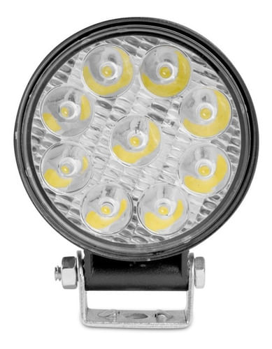Farol De Milha 9 Leds Off Road Caminhão Jeep 27w Mini